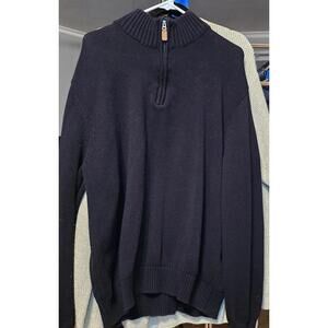 St. John's Bay Men's Black Quarter-Zip Sweater XL